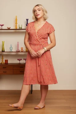 King Louie Jurken|Abigail Dress Rowe Fiery Red