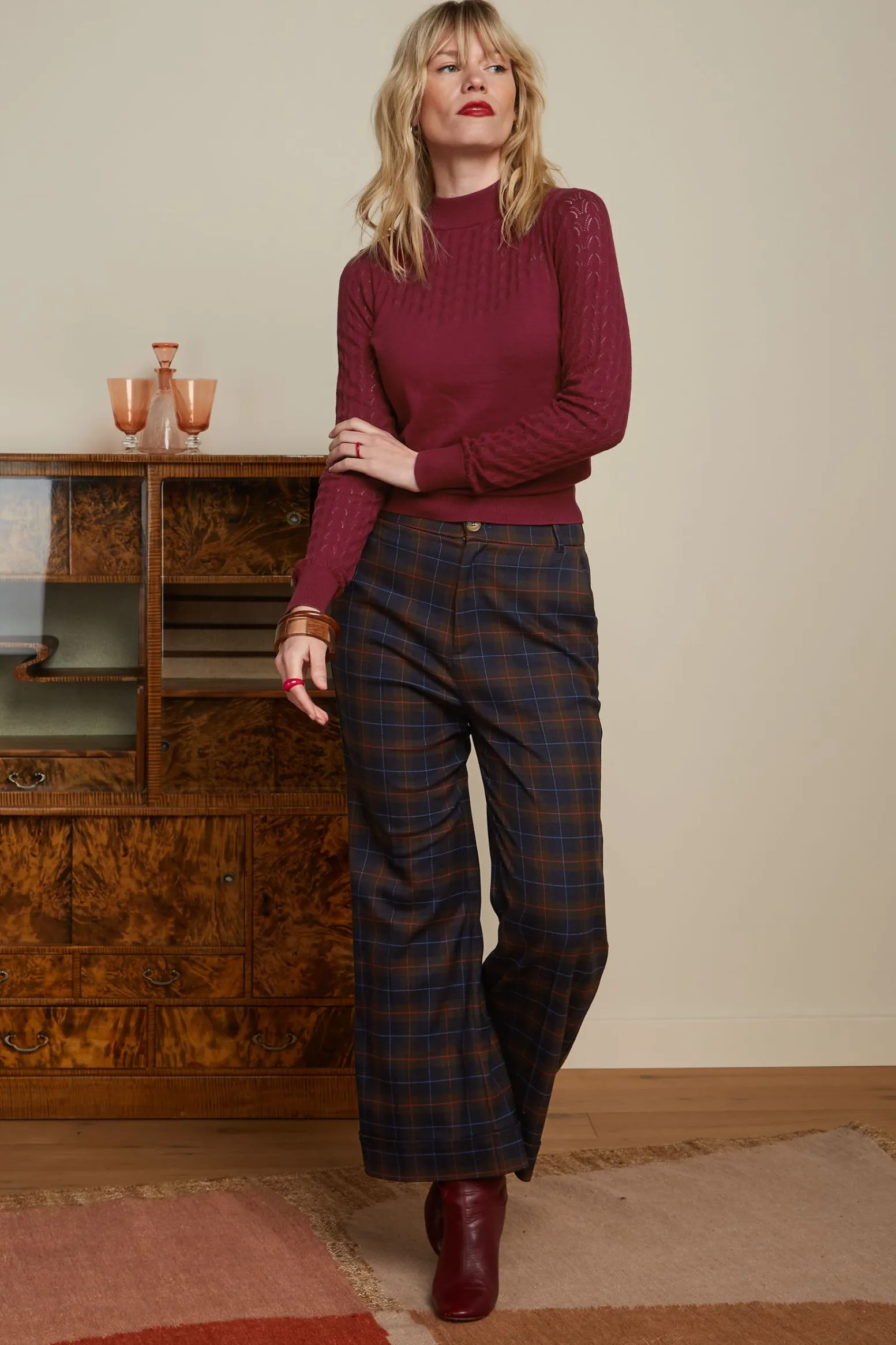 King Louie Tops & Shirts|Agnes Top Club Cabernet Red