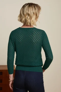 King Louie Tops & Shirts|Agnes Top Loop Ajour Dragonfly Green