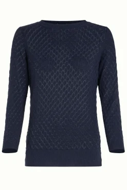King Louie Tops & Shirts|Agnes Top Loop Ajour Dark Navy