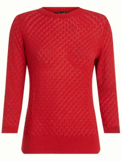 King Louie Tops & Shirts|Agnes Top Loop Ajour Chili Red
