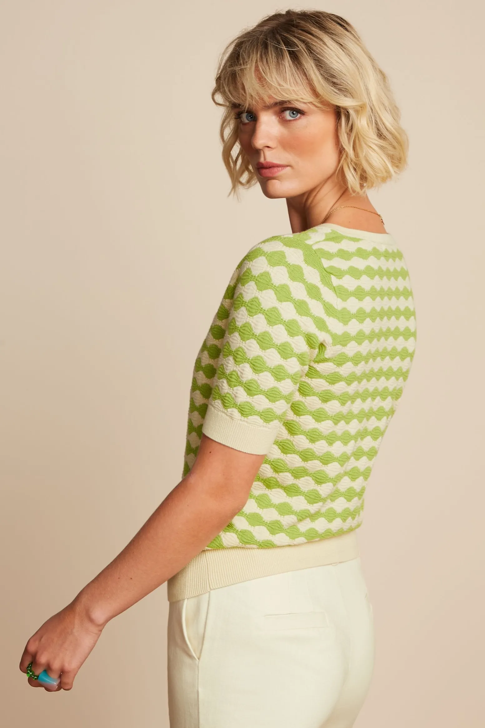 King Louie Tops & Shirts|Agnes V Top Turtle Macaw Green