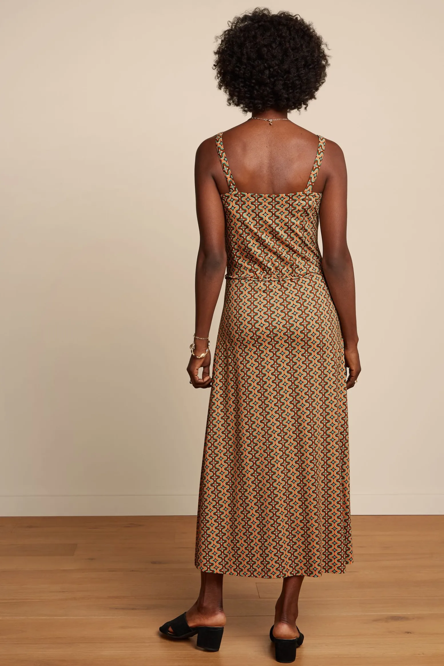 King Louie Jurken|Allison Midi Dress Twisted Black