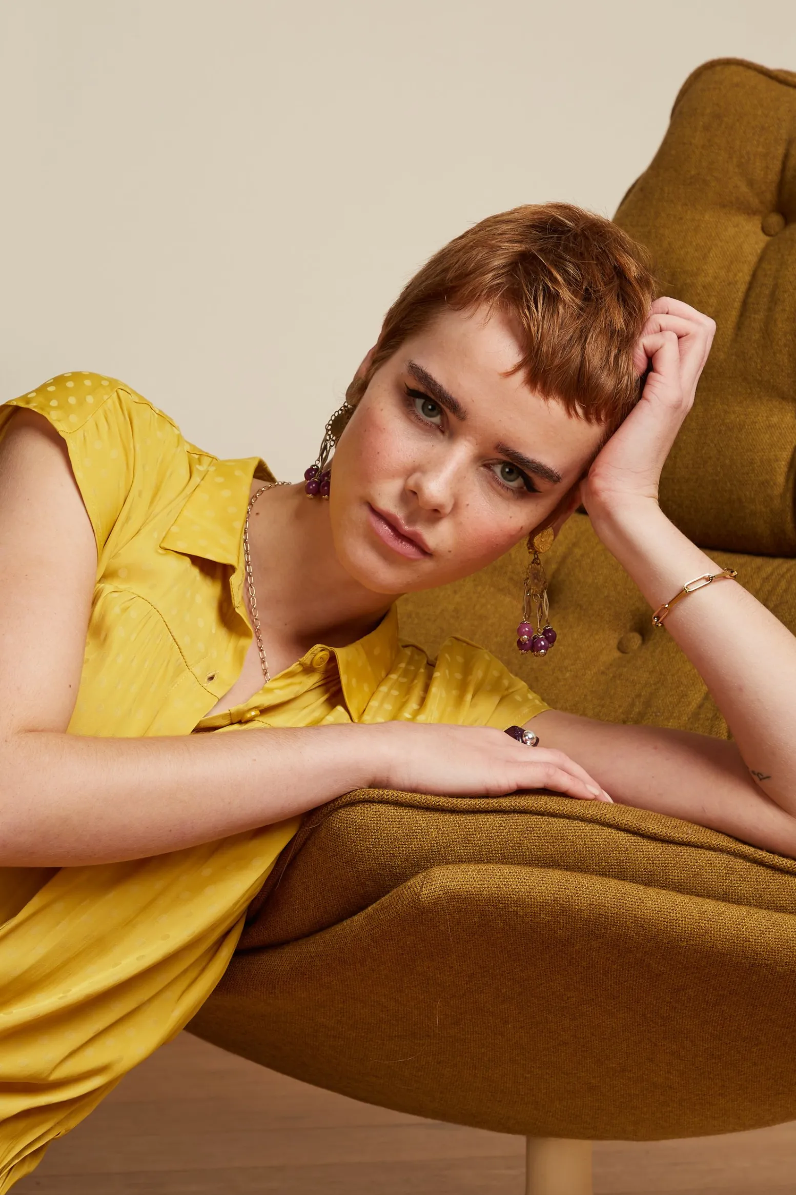King Louie Blouses|Amy Blouse Bisque Tuscan Yellow