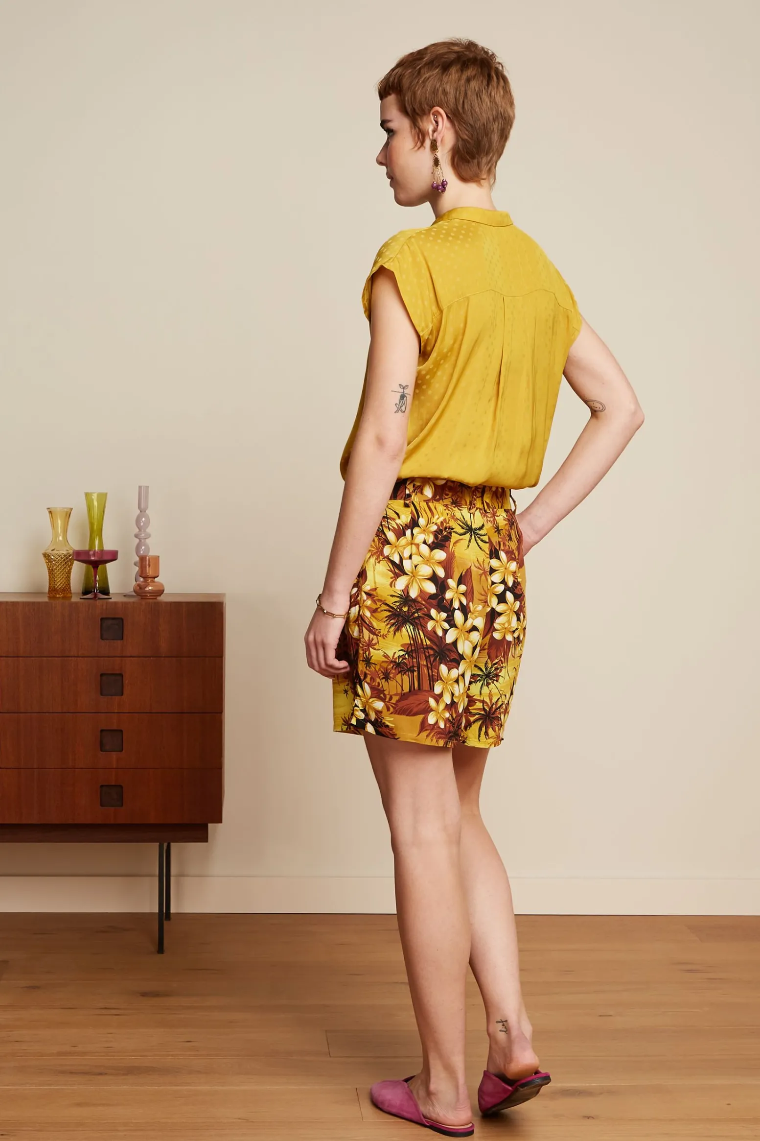 King Louie Blouses|Amy Blouse Bisque Tuscan Yellow