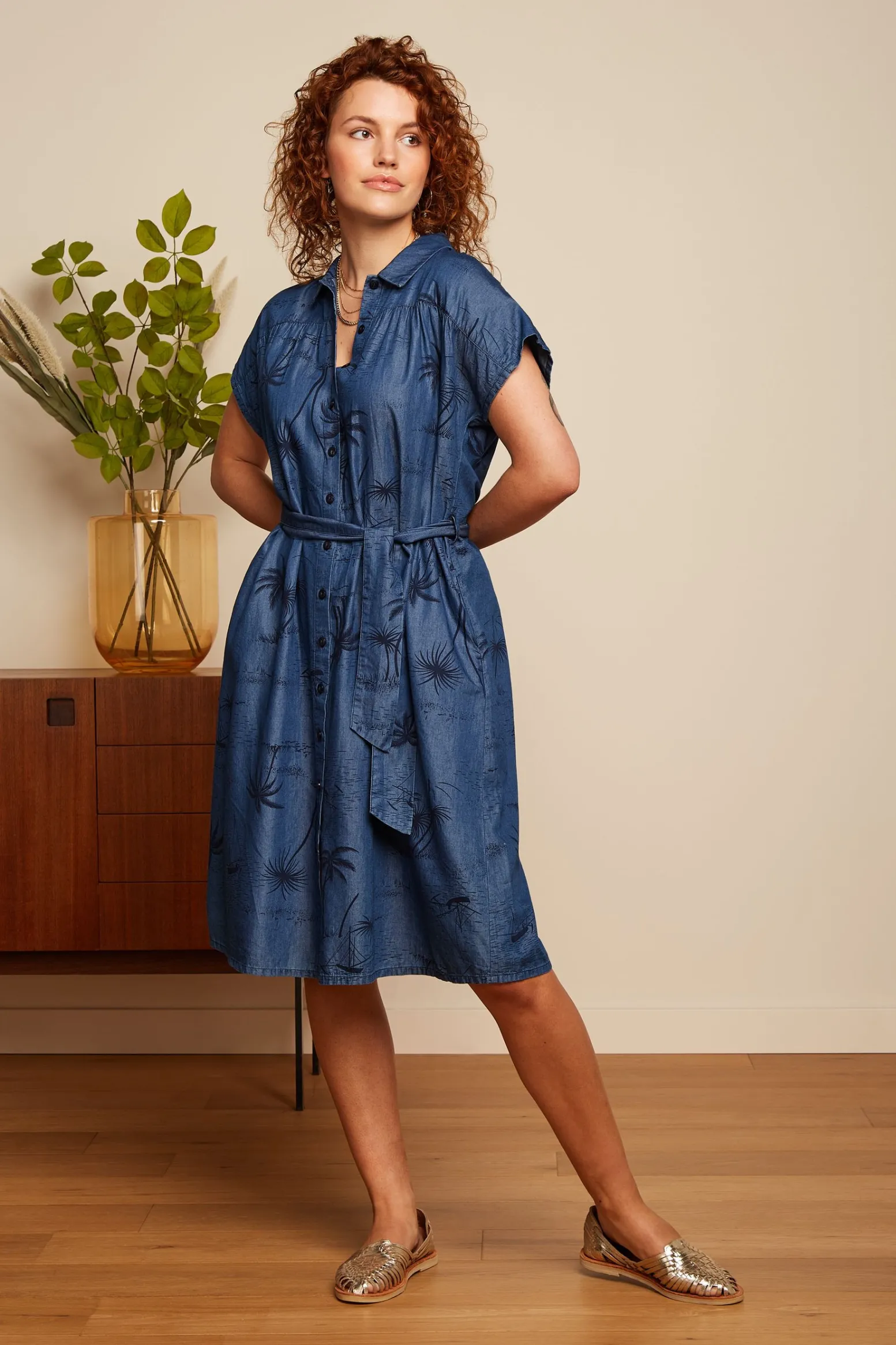 King Louie Jurken|Amy Dress Daytrip Denim Blue