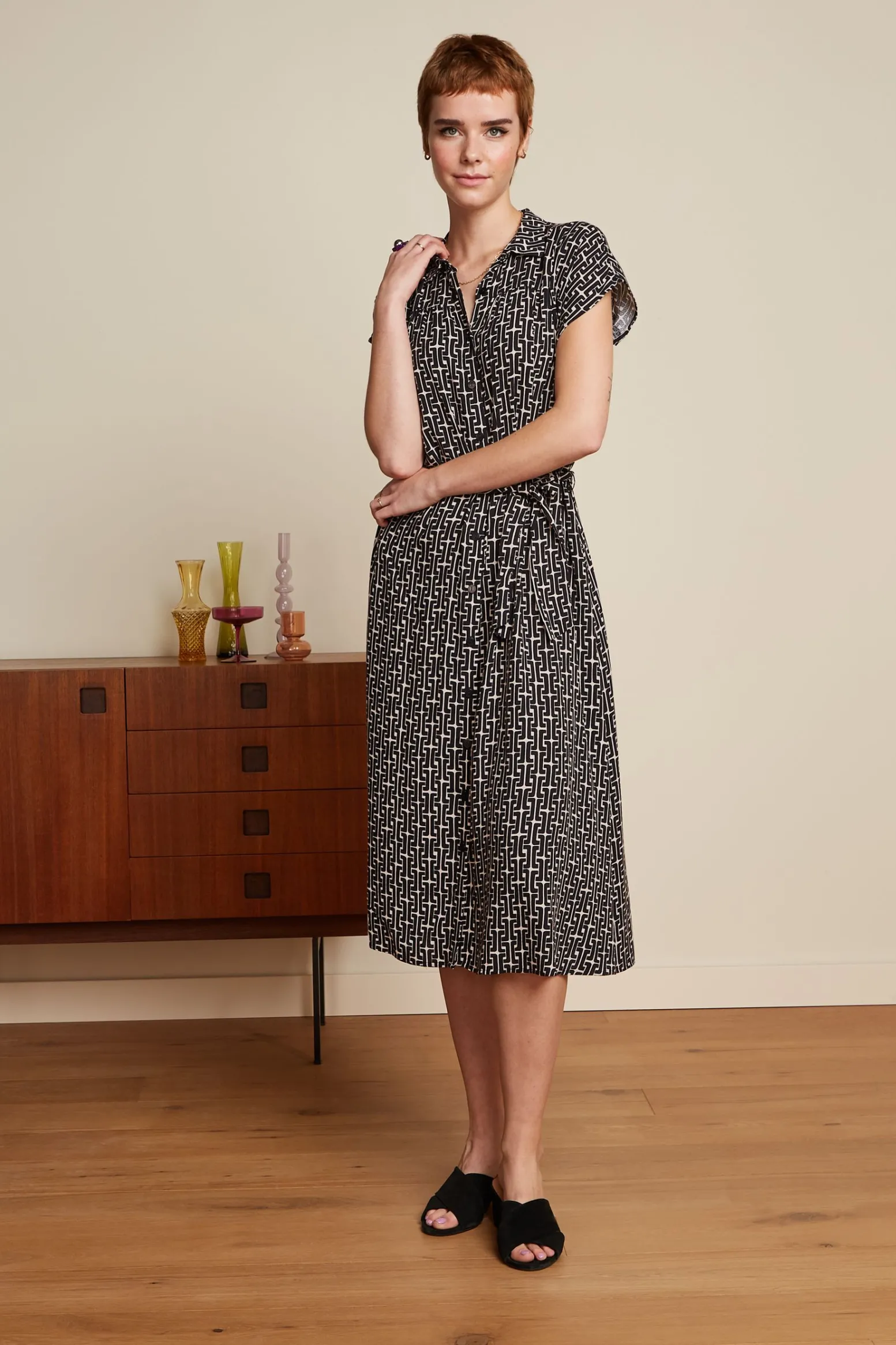 King Louie Jurken|Amy Dress Frankie Black