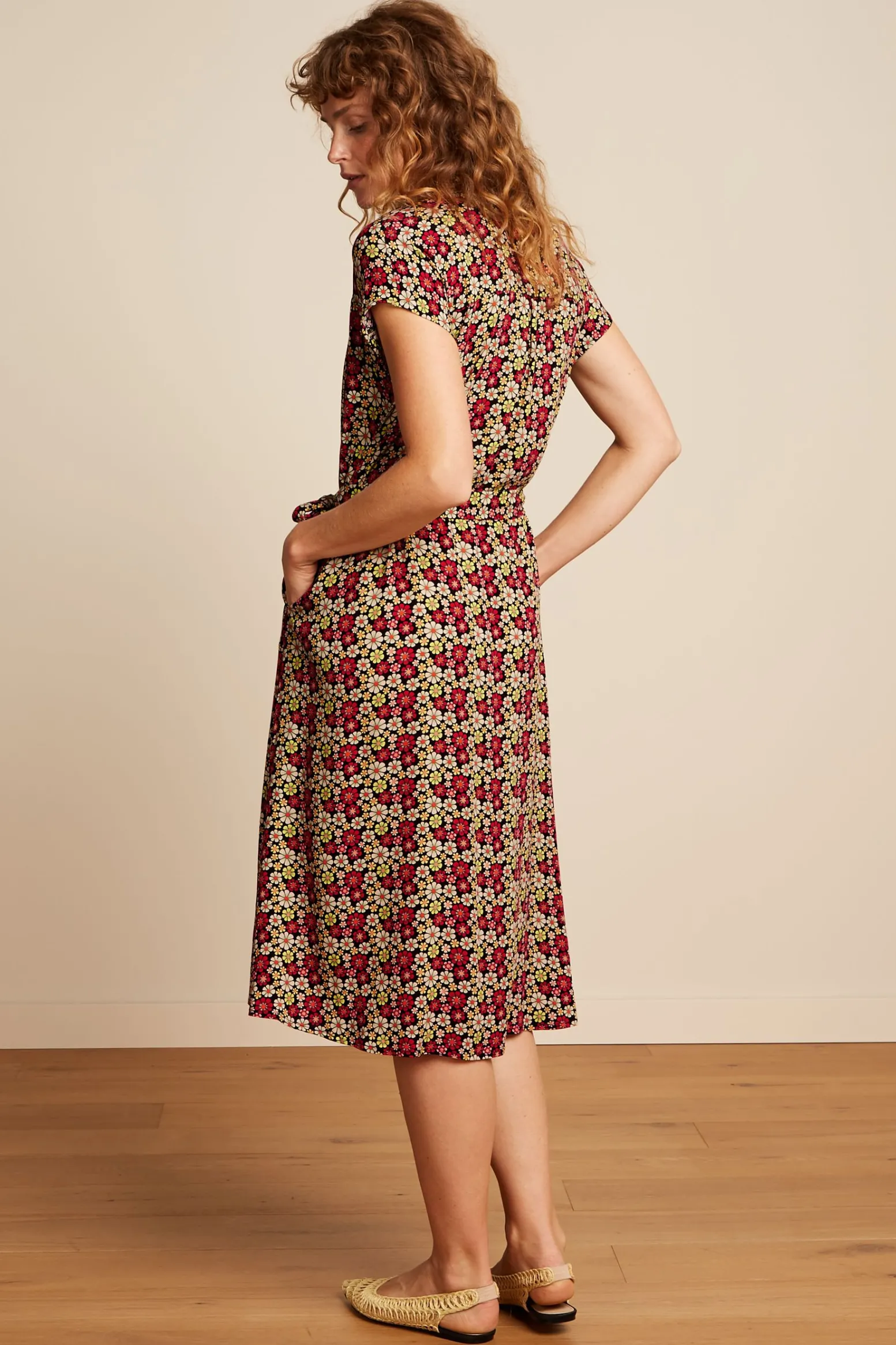 King Louie Jurken|Amy Dress Jackie Fiery Red