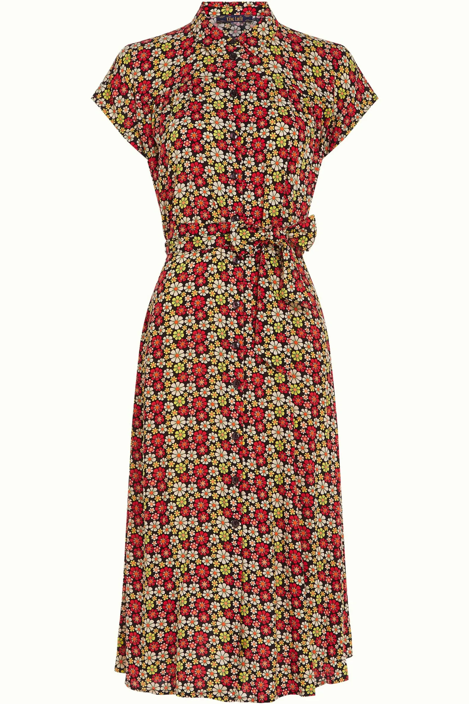 King Louie Jurken|Amy Dress Jackie Fiery Red