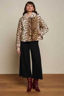 King Louie Jassen & Blazers|Anais Coat Cheetah Fur Ivory