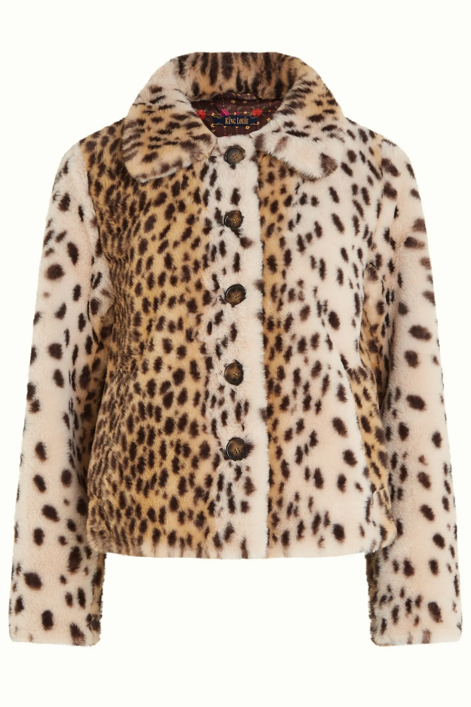 King Louie Jassen & Blazers|Anais Coat Cheetah Fur Ivory