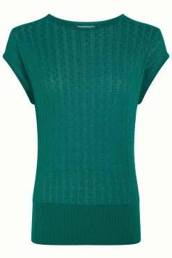 King Louie Tops & Shirts|Ann Top Loop Ajour Eden Green