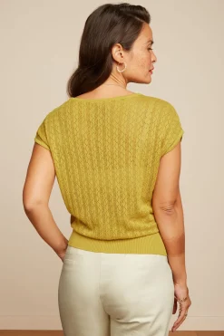 King Louie Tops & Shirts|Ann Top Loop Ajour Tuscan Yellow
