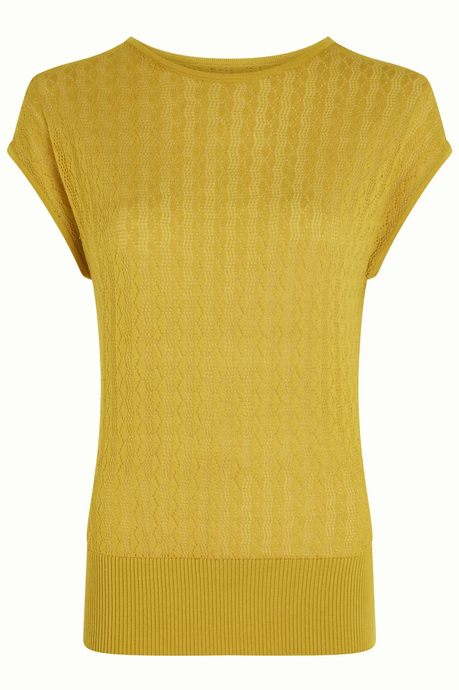 King Louie Tops & Shirts|Ann Top Loop Ajour Tuscan Yellow