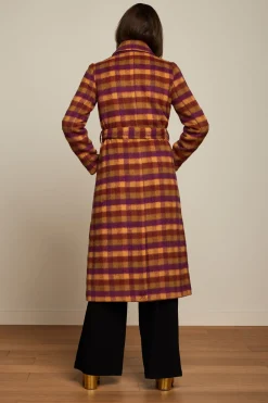 King Louie Jassen & Blazers|Arabella Coat Wylde Check Pecan Brown
