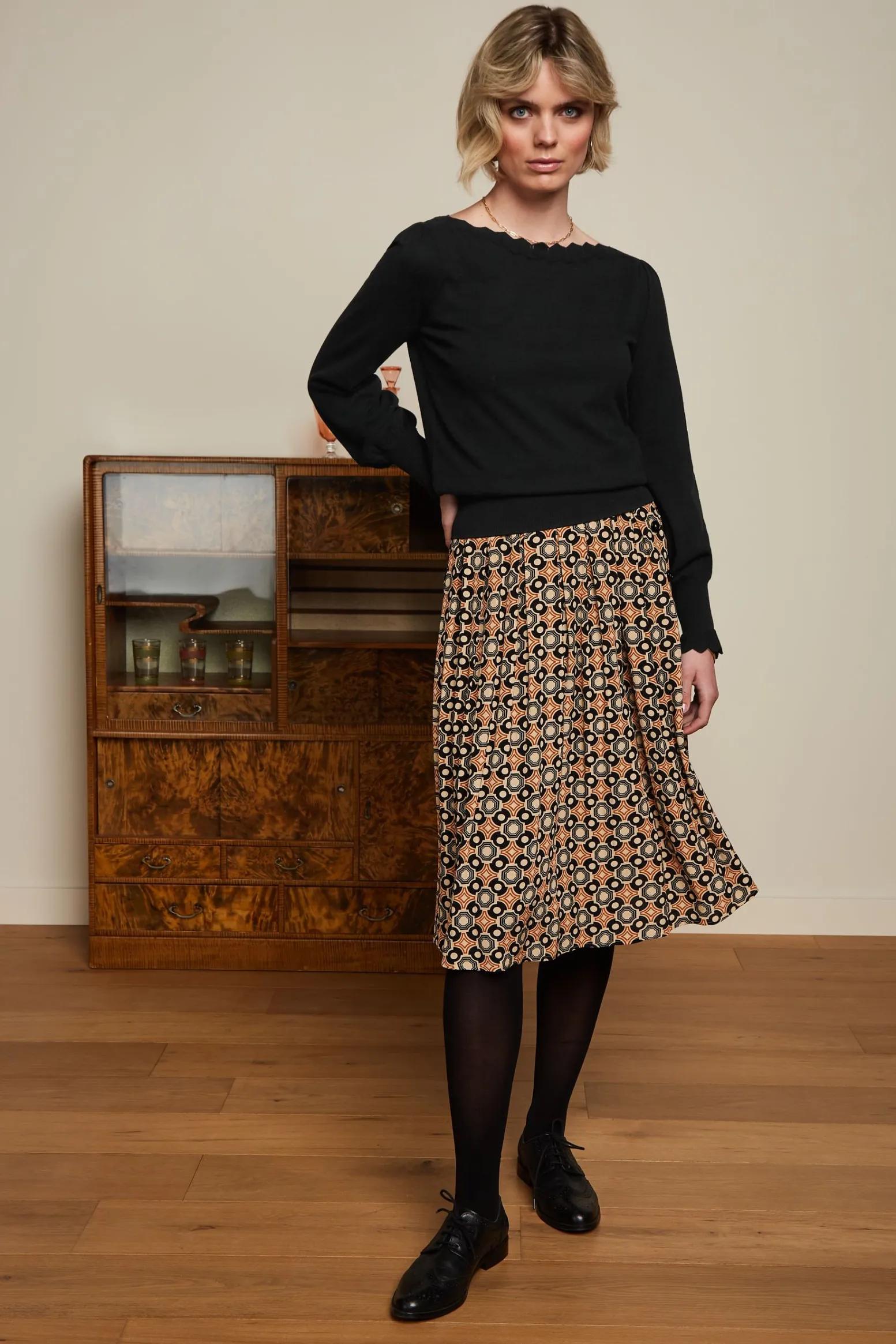 King Louie Rokken|Arianna Pleat Skirt Ozzy Marzipan