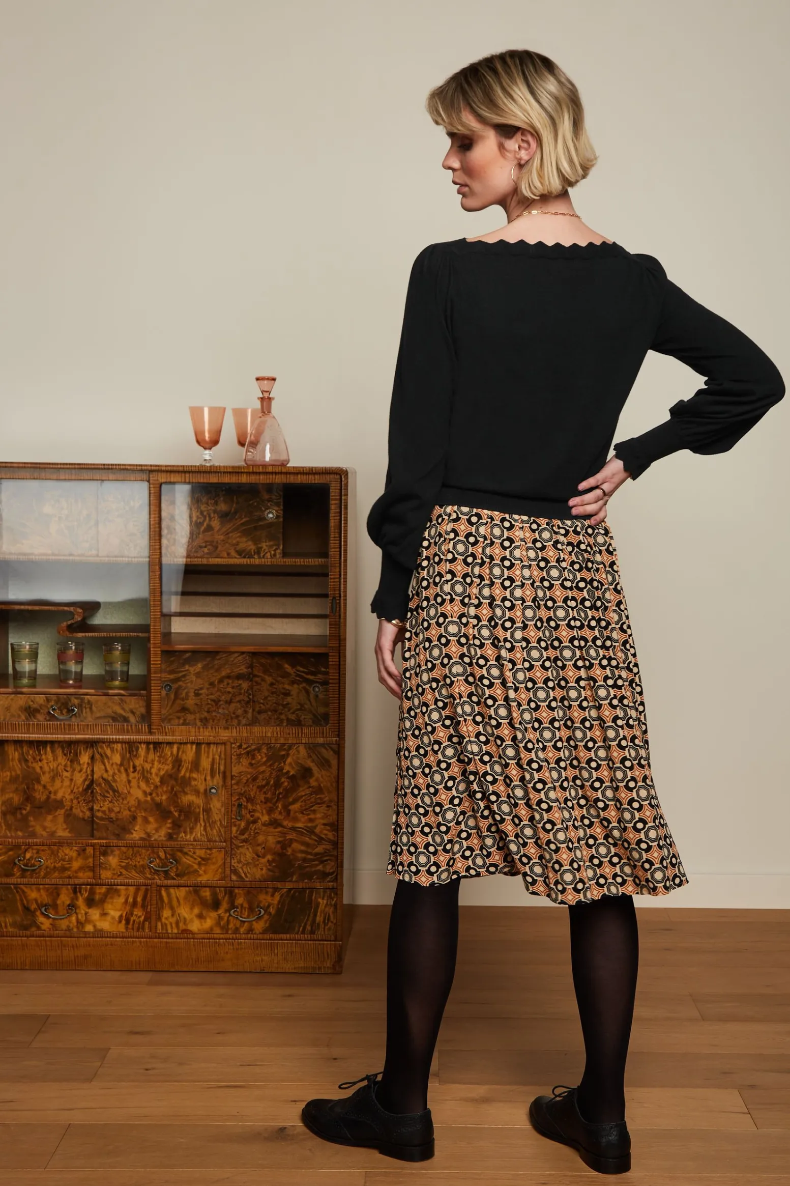King Louie Rokken|Arianna Pleat Skirt Ozzy Marzipan