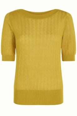King Louie Tops & Shirts|Audrey Top Loop Ajour Tuscan Yellow