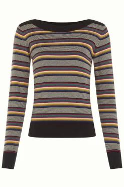 King Louie Truien|Audrey Top Sixties Stripe Black