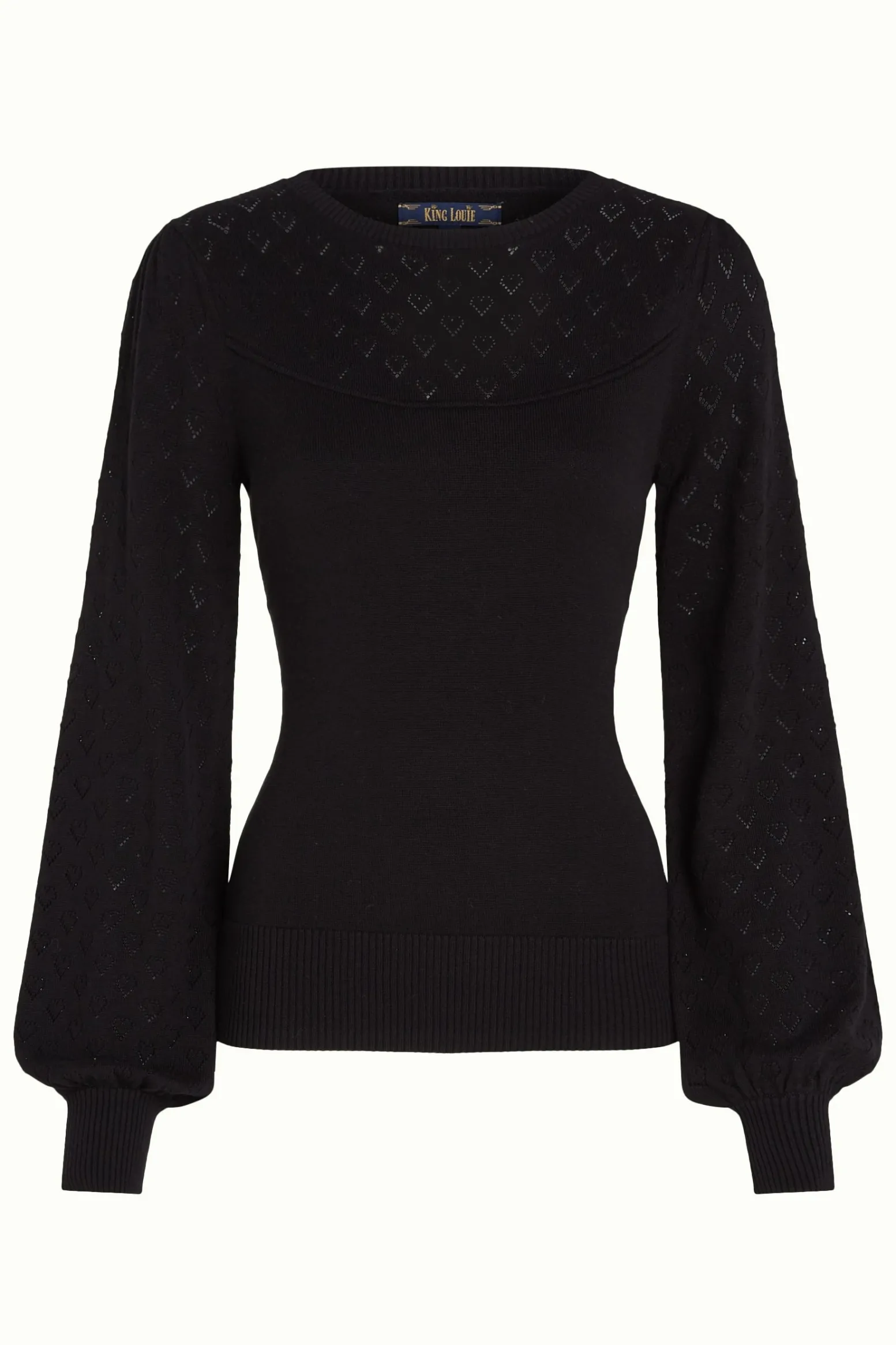 King Louie Tops & Shirts|Bell Yoke Top Heart Ajour Black