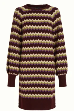 King Louie Jurken|Bente Knit Dress Gladys Porto Red