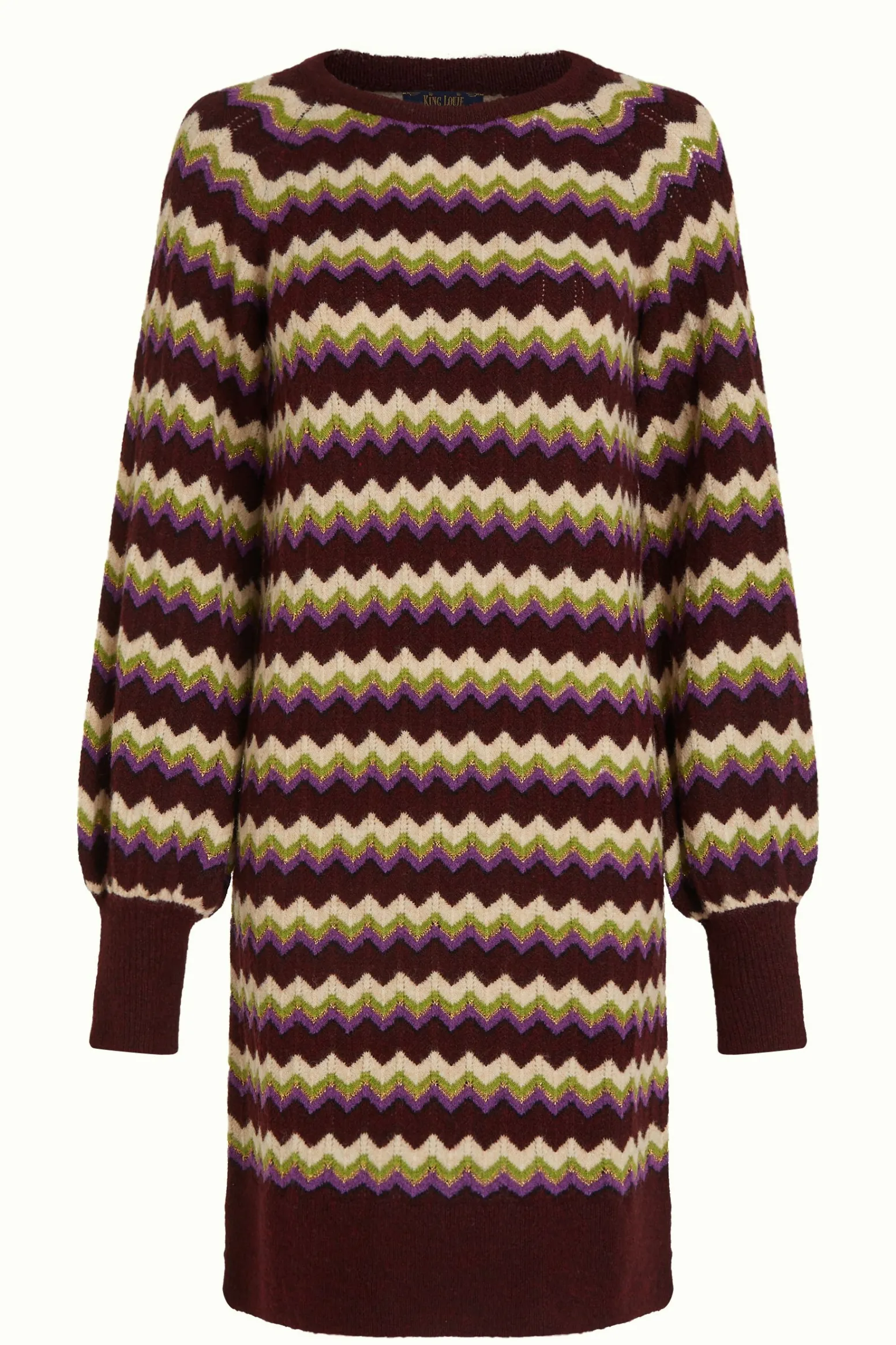 King Louie Jurken|Bente Knit Dress Gladys Porto Red