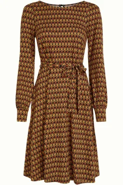 King Louie Jurken|Betty Bellsleeve Dress Dandy Black