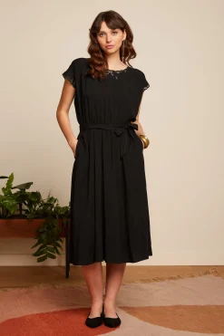King Louie Jurken|Betty Dress Aurelie Embroidery Black