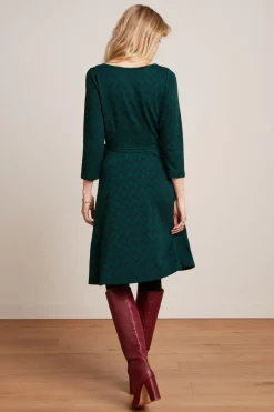 King Louie Jurken|Betty Dress Duffy Jacquard Evening Blue