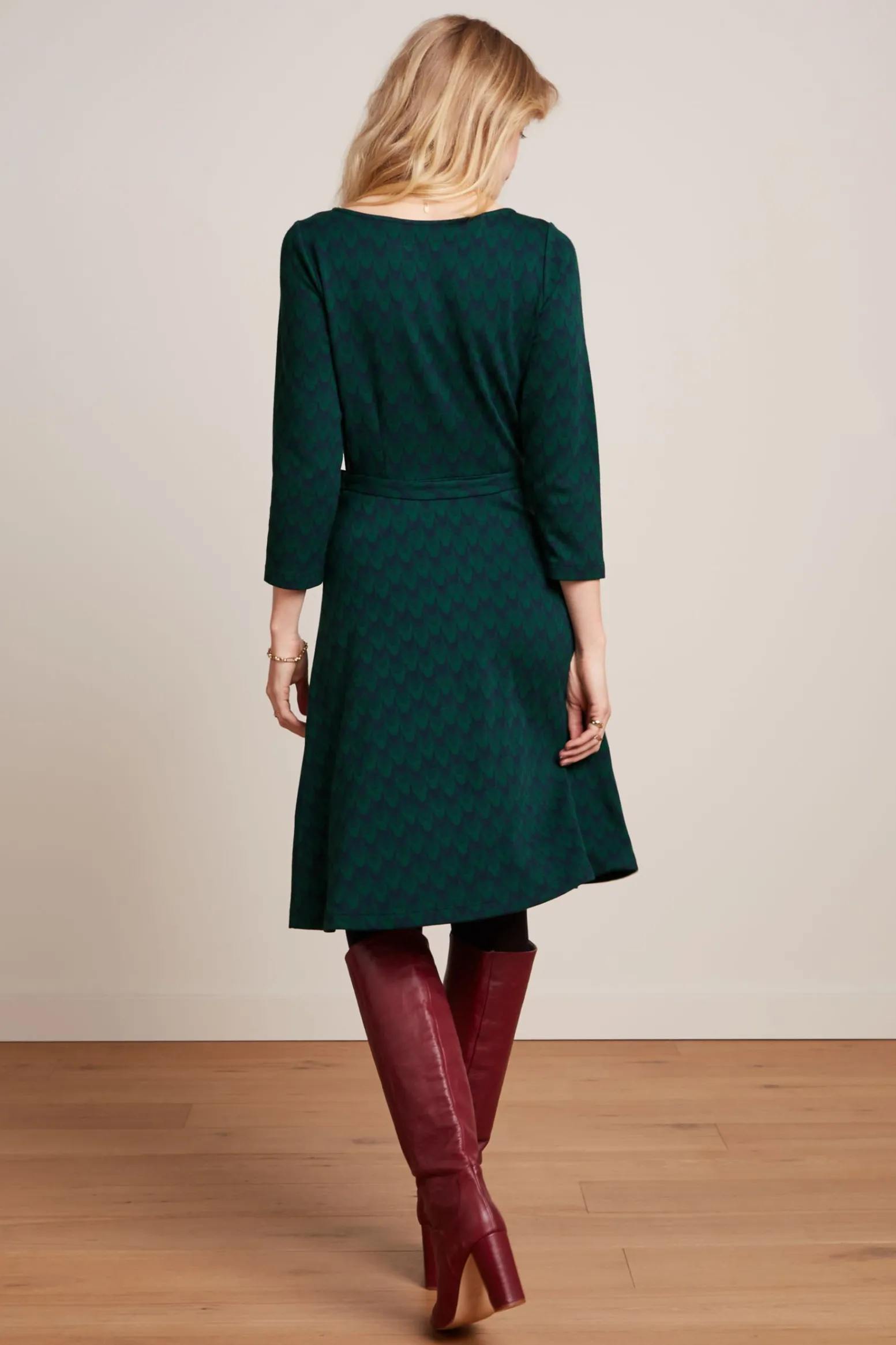 King Louie Jurken|Betty Dress Duffy Jacquard Evening Blue