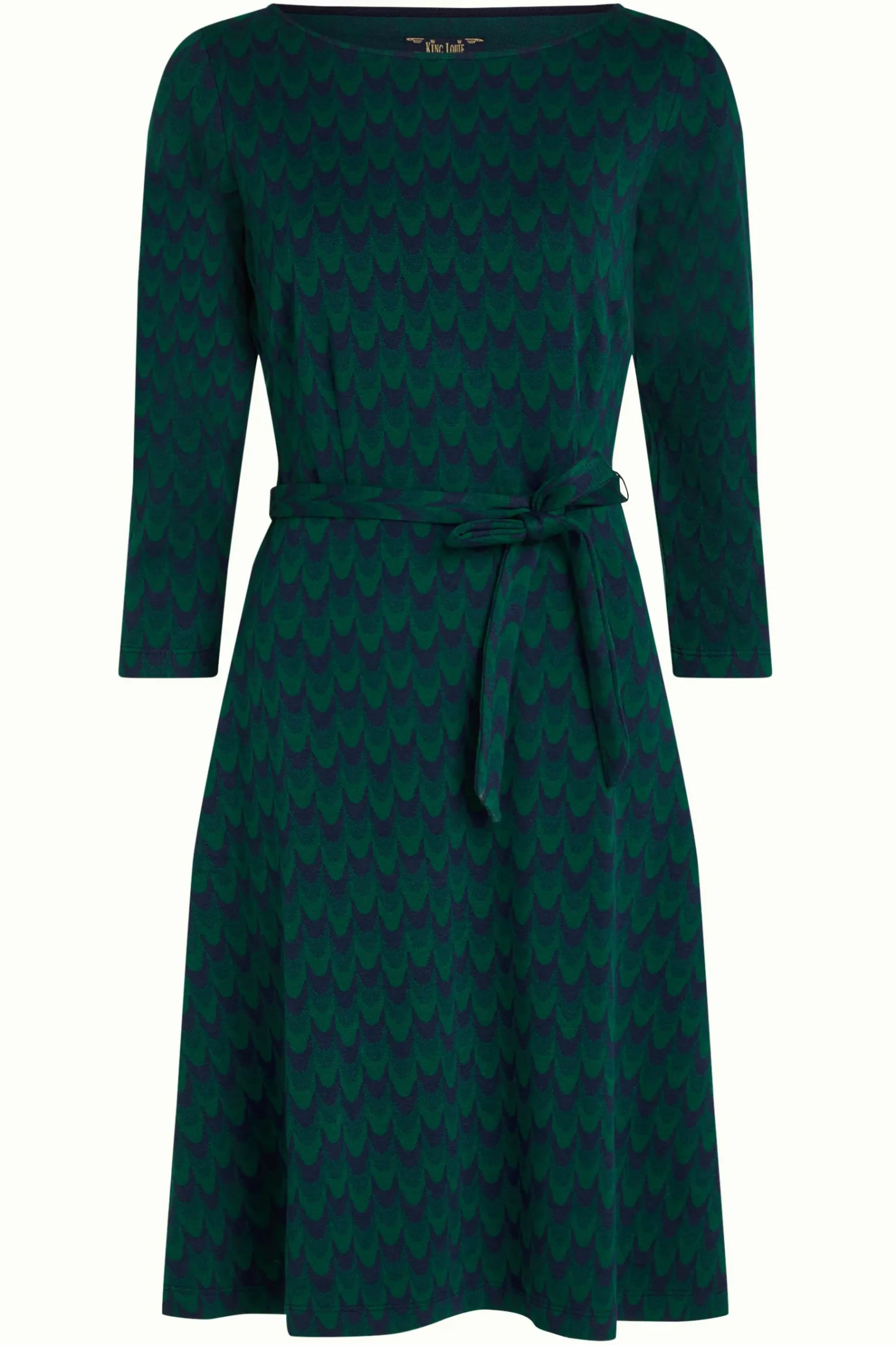 King Louie Jurken|Betty Dress Duffy Jacquard Evening Blue