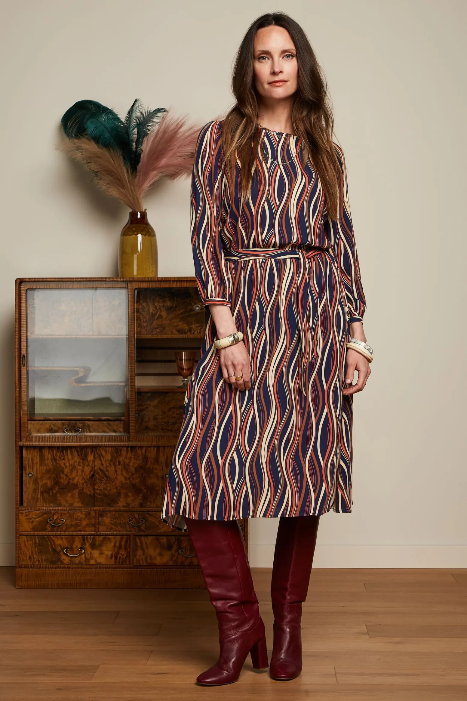 King Louie Jurken|Betty Dress Merrill Blue