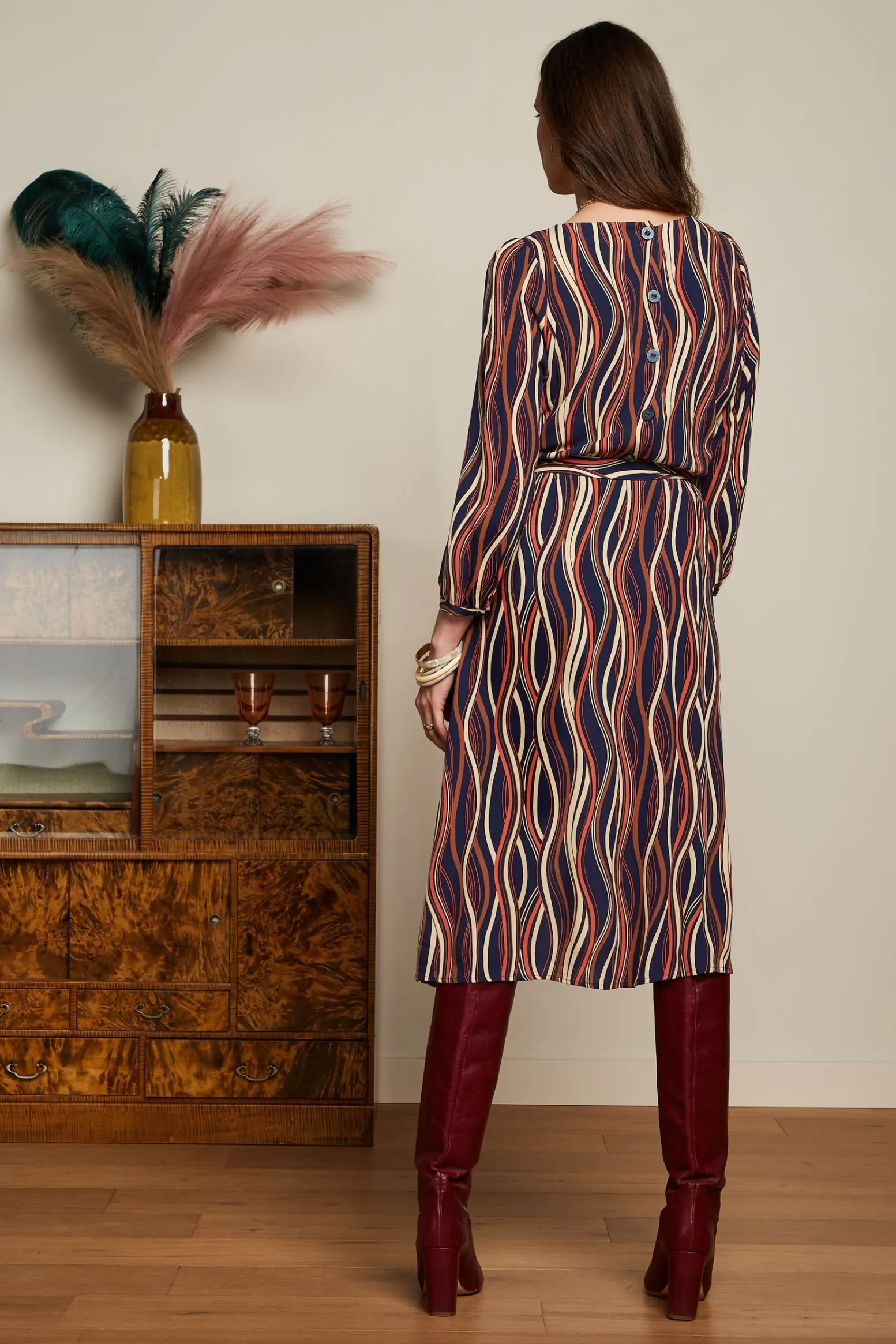 King Louie Jurken|Betty Dress Merrill Blue