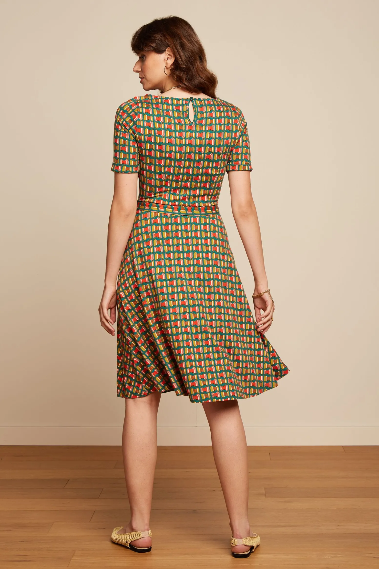 King Louie Jurken|Betty Dress Rondine Ponderosa Green