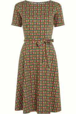 King Louie Jurken|Betty Dress Rondine Ponderosa Green