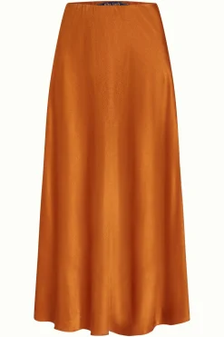 King Louie Rokken|Bibi Skirt Star Satin Maple Orange