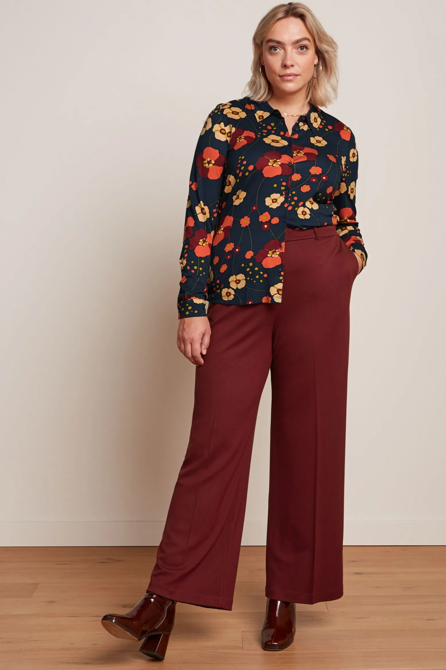 King Louie Blouses|Blouse Melody Evening Blue