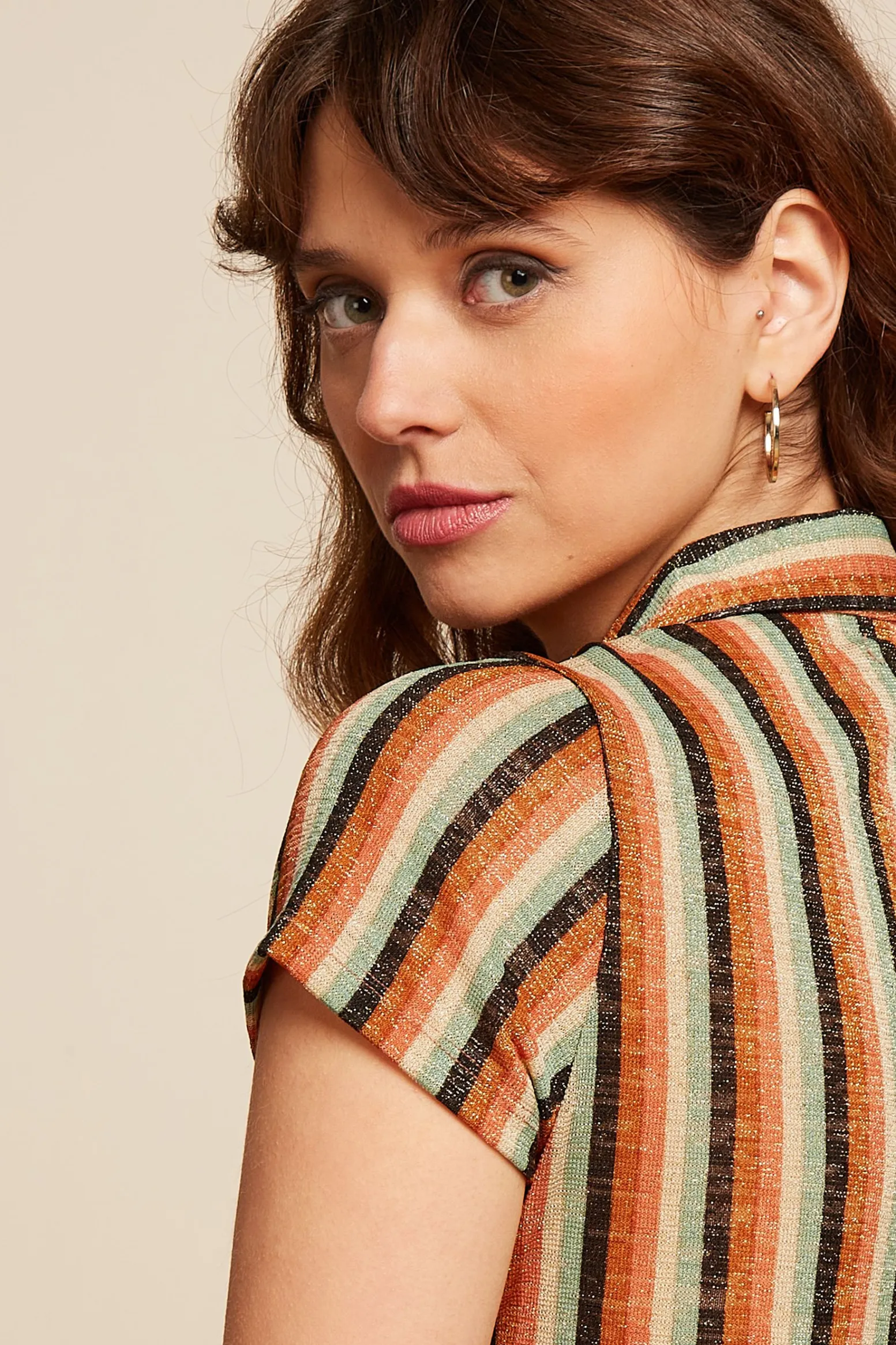 King Louie Blouses|Blouse Piso Stripe Black