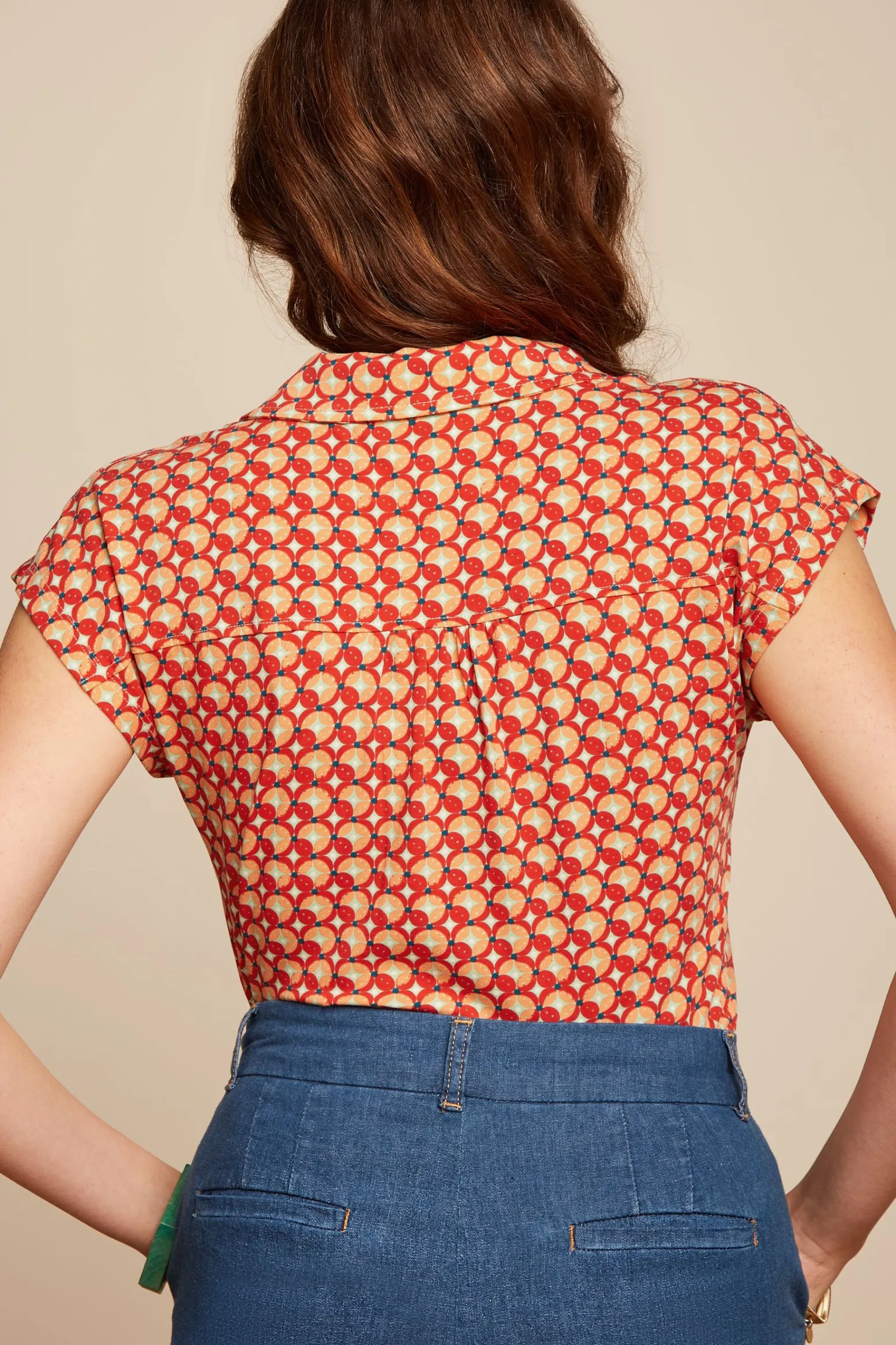 King Louie Blouses|Blouse Rowe Fiery Red