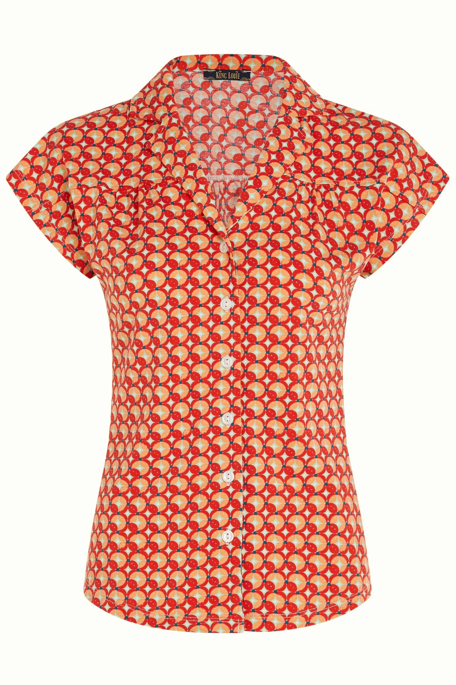 King Louie Blouses|Blouse Rowe Fiery Red