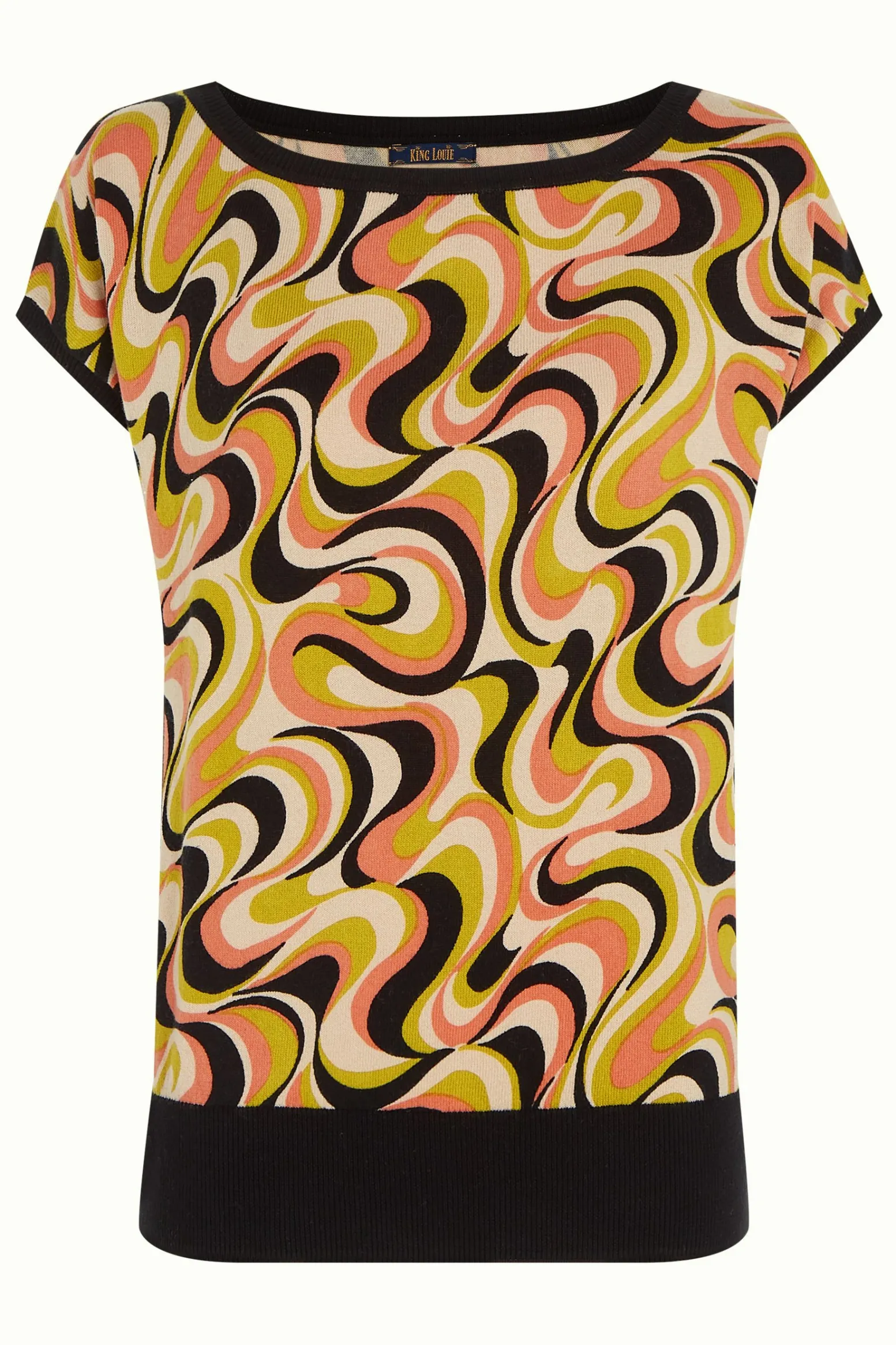 King Louie Tops & Shirts|Boatneck Top Manic Spring Yellow
