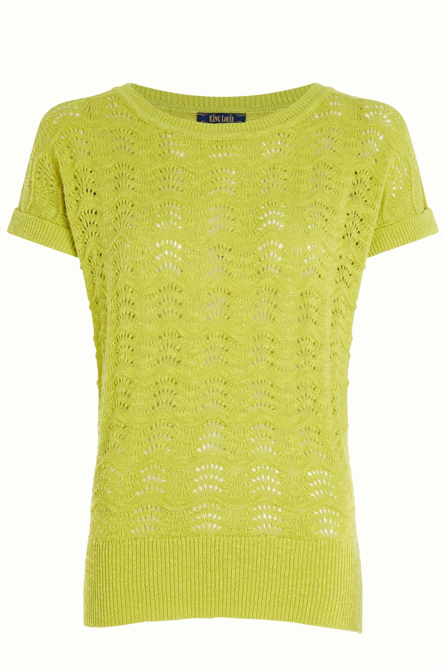 King Louie Tops & Shirts|Boatneck Top Scallop Cress Yellow