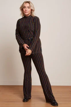 King Louie Broeken|Border Flared Pants Alma Lurex Multi Color