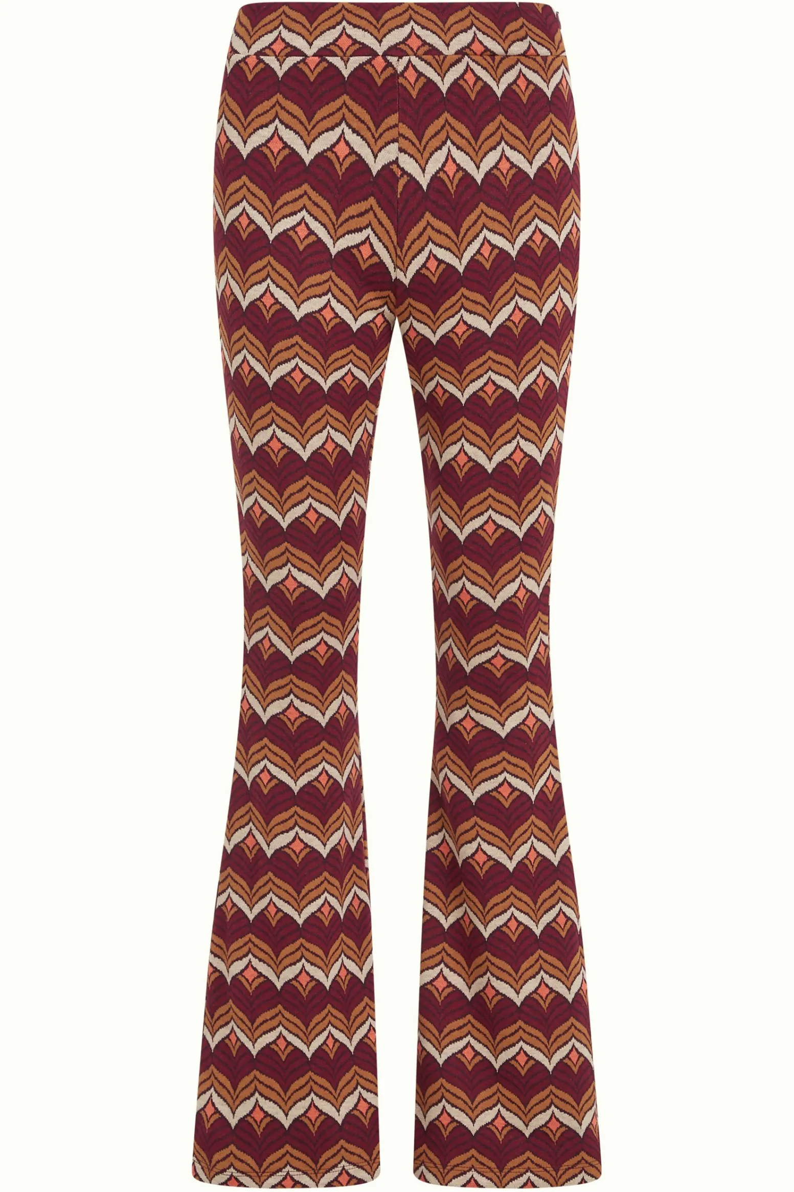 King Louie Broeken|Border Flared Pants Lounge Cabernet Red
