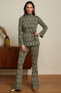 King Louie Broeken|Border Flared Pants Victory Blue