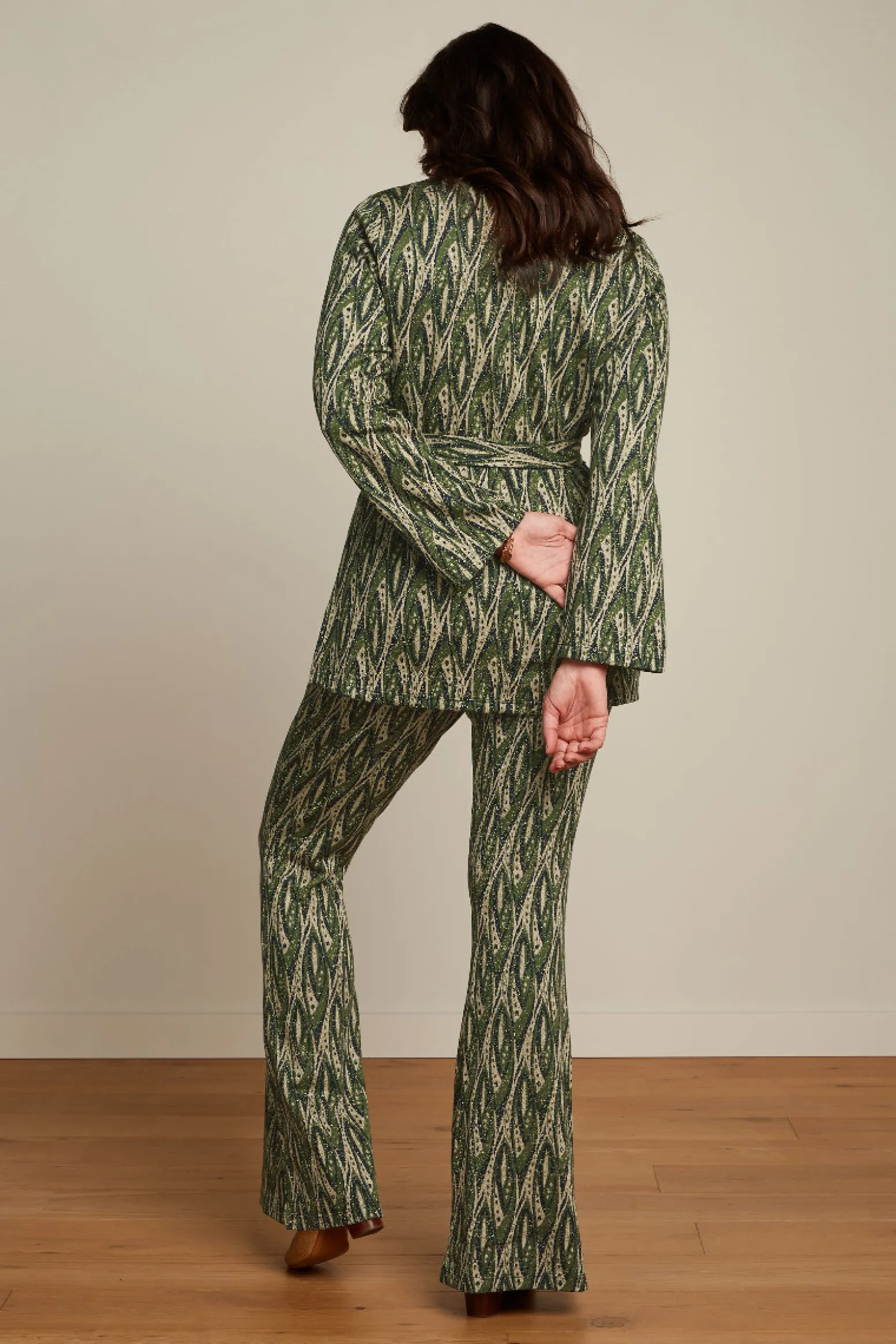 King Louie Broeken|Border Flared Pants Victory Blue