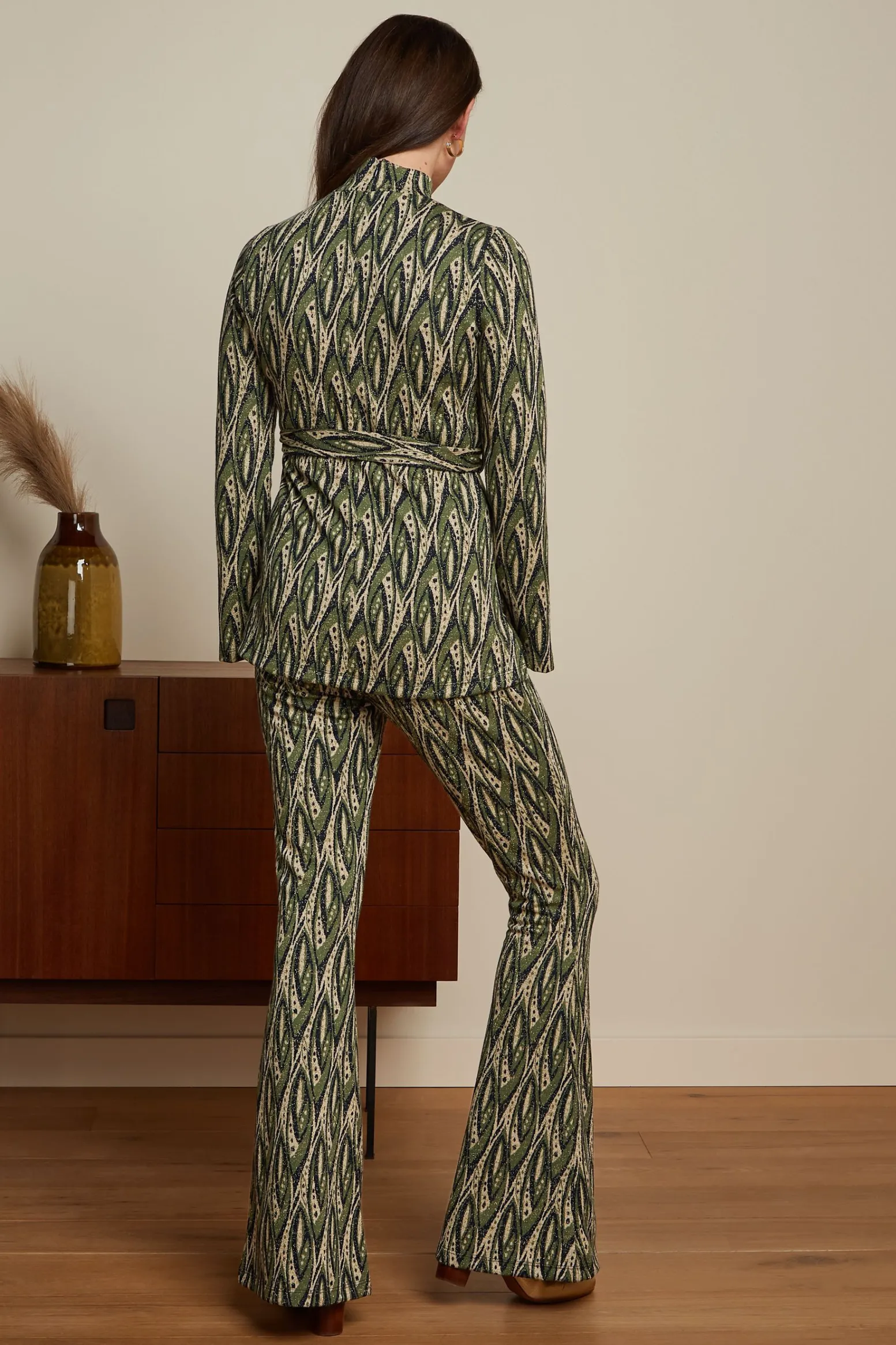 King Louie Broeken|Border Flared Pants Victory Blue