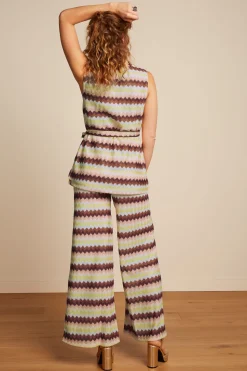 King Louie Broeken|Border Palazzo Pants Carmine Mock Orange