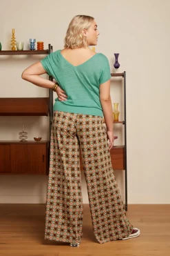 King Louie Broeken|Border Palazzo Pants Casey Black