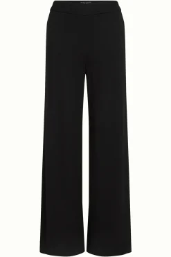 King Louie Broeken|Border Palazzo Pants Milano Crepe Black